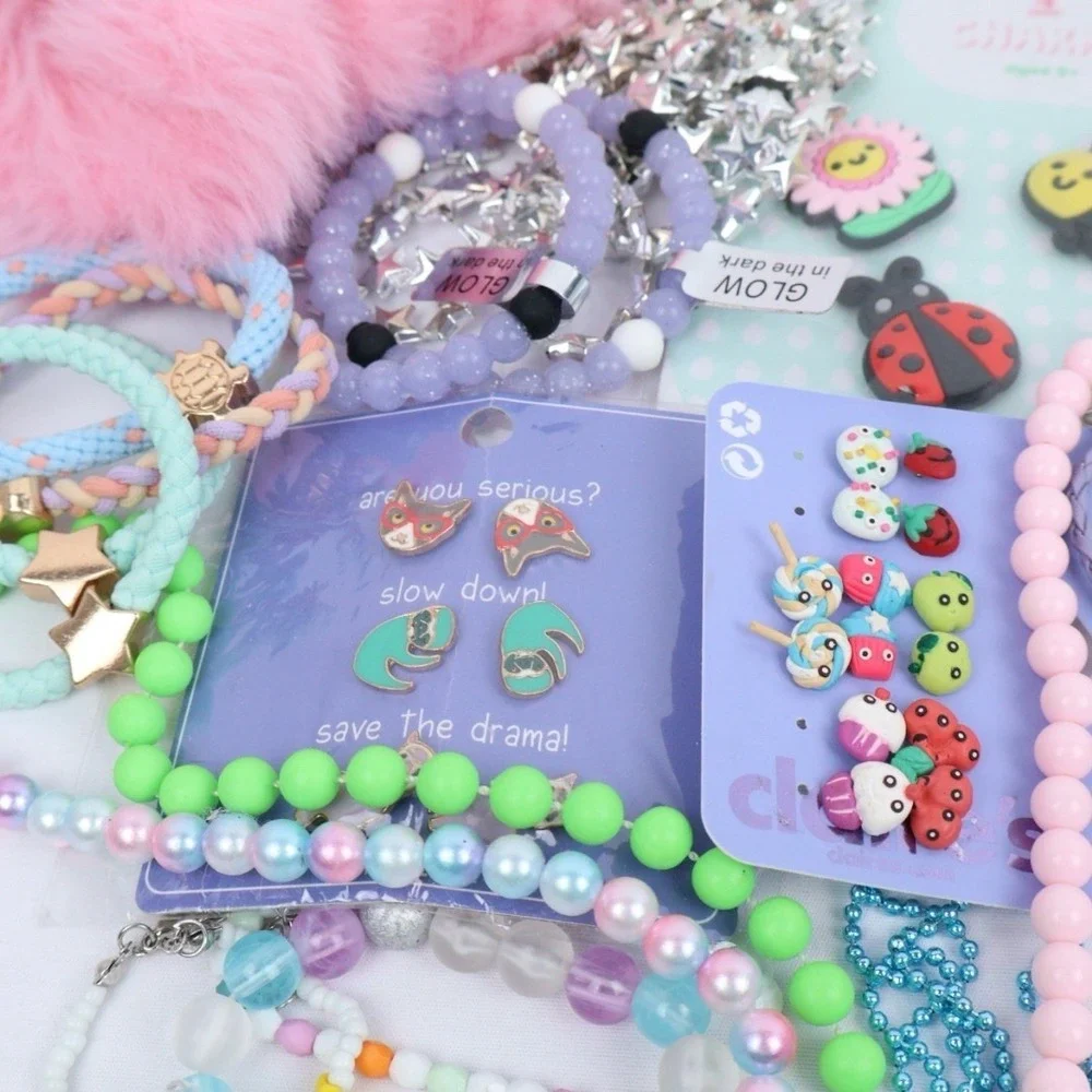Little Girls Wearable Dress‎ Up Jewelry Mixed Lot Hello Kitty Colorful Butterfly